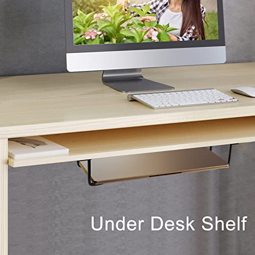 Image of Under Desk Laptop Mount, Laptop Under Desk Mount 2.7 inches Tall Effective Space, Aluminum Under Desk Laptop Holder Rack for Laptop MacBook Dell OptiPlex PS4 & More