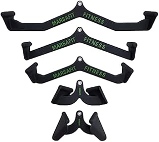 Home Gym Fitness Rowing T-bar V-bar Pulley Cable Machine Attachments, Bicep Curl Tricep LAT Pulldown Bar Back Strength Training Handle Grips LAT Pull Down Bar Press Down Exercises