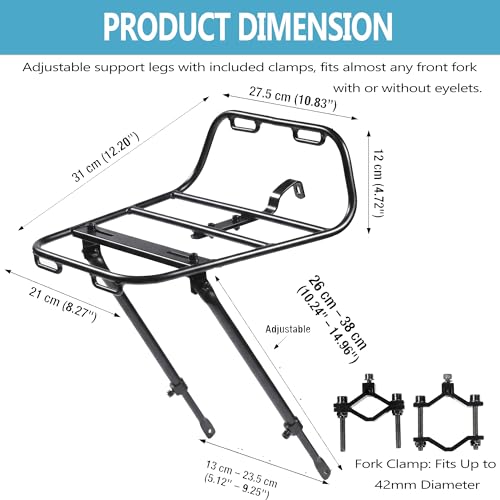 Bike Front Rack with Support Struts