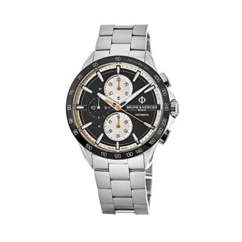 Baume & Mercier Clifton Club Automatic Chronograph Black Dial Steel Men's Watch 10435