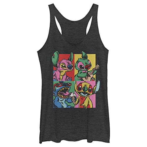 Camiseta Stitch Grunge mujer con estampado de alta resistencia y tacto suave