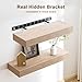 2pcs Floating Shelf Bracket Heavy Duty,Decorative Floating Shelf Hardware Hidden Black Metal Fireplace Mantel Brackets (43