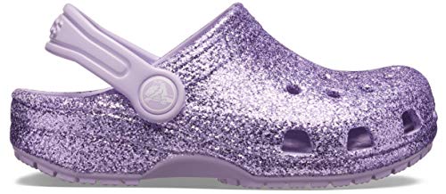 Image of Crocs Kids' Classic Glitter Clog, Lavender, 1 M US Little Kid