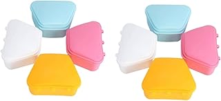 Abaodam 8 Peças Caixa De Dentaduras Recipiente De Dentaduras Escova De Dentaduras Recipientes De Dentes Falsos Kit De Relineamento De Dentaduras Kit De Dentaduras DIY Estojo De Dentadura