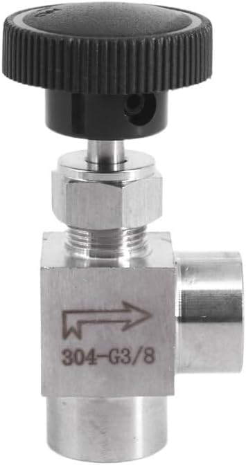 1/8" 1/4" 3/8" 1/2" BSP NPT Female Elbow 90 Degree Angle Needle Valve Crane Elbow 304 Stainless Steel Flow Control Water Gas Oil (Size : 1/2", Color: BSP)