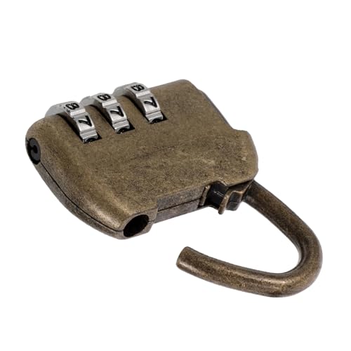 WOFASHPURET Vintage Zinc Alloy Combination Padlock Retro Password Lock for Luggage and Lockers Security Lock for Theft Protection for Home and Travel Use