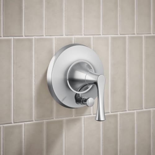 Kohler TLS35943-4-CP kit de recorte de ducha BuckleyTM Rite-Temp® con desviador de botón pulsador, sin cabezal de ducha, cromo pulido miniatura 3