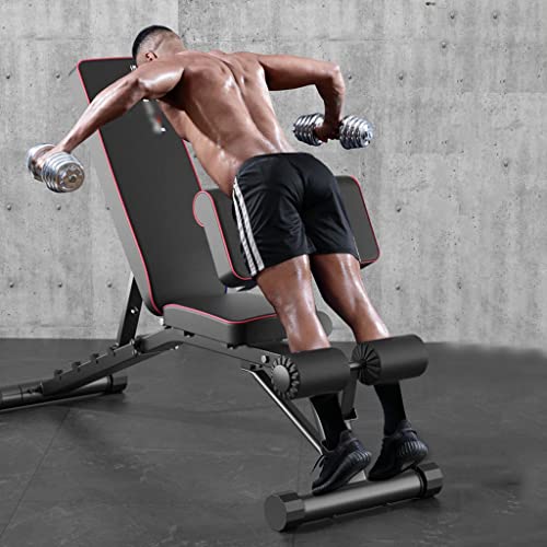 Romeinse Stoel Verstelbare Gewichtsbank Buiksporter Verstelbare AB Sit Up Bench Priest Bench Training Bench Home Gym Equipment (Color : Black, S : 170 * 40 * 115cm) - Image 3