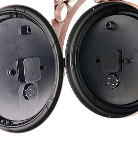 Bestime Double Sided Wall Clock Wrought Iron, Metal, Quiet, Easy Read Two Faces Retro Station Clock Antique Hanging Clocks For Garden Home Décor Indoor Outdoor Living Room Study Wall Decoration #TOP4