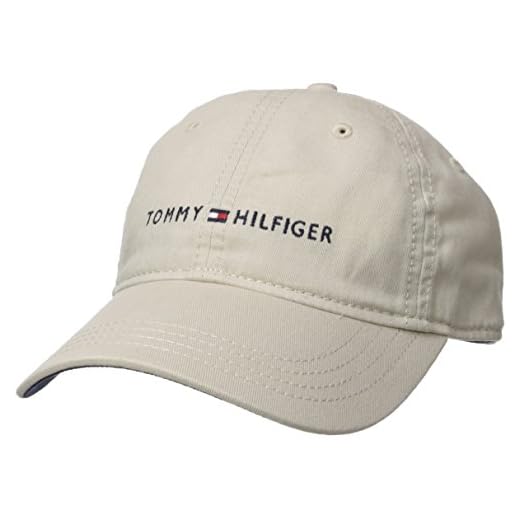 Tommy Hilfiger Boné de beisebol masculino ajustável com logotipo de algodão, Pedra Tommy, Tamanho nica