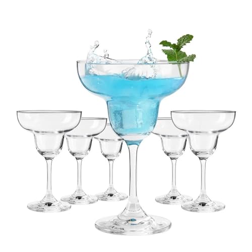 Image of Forestamart 240 ml Clear Margarita Glasses Set, Espresso Martini Glasses,Cocktail Glasses, Party Drinking Glasses (4)