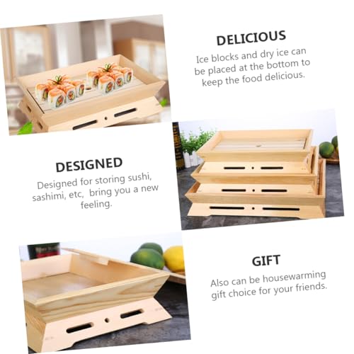 Bandeja para servir sushi estilo japonés de plástico miniatura 2