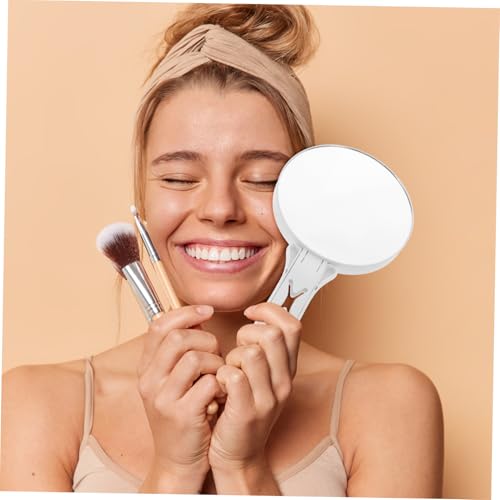 Miroir de poche double face grossissant pour retouches maquillage
