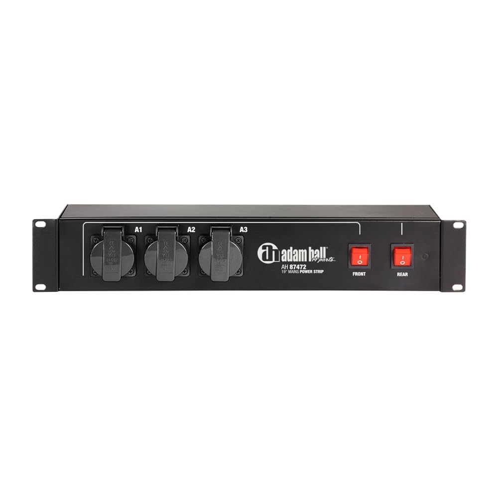 Adam Hall 87472 19" Steckdosenleiste 9-Fach, 2 HE - Stromunterverteiler