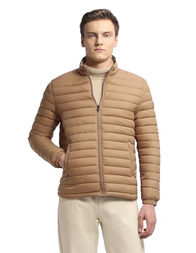 Image of Arrow sport men's solid regular fit packable jacket