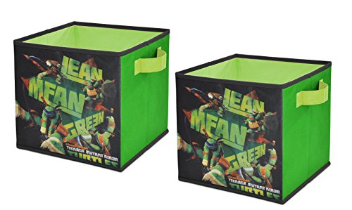 Nickelodeon Teenage Mutant Ninja Turtles Storage Cubes, Set of 2, 10-Inch