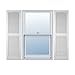 Ekena Millwork LL1C12X03800WH TailorMade Cathedral Top Center Mullion Shutters (Per Pair), 12"W x 38"H, White