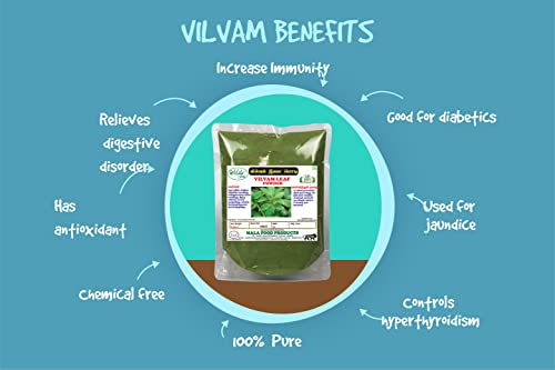 MALA : Vilvam Leaf Powder | Bael Leaf powder | Maredu Leaves Powder - 25 G