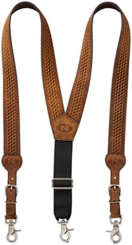 Porte-jarretelles tressé Nocona marron en taille XXL pour hommes