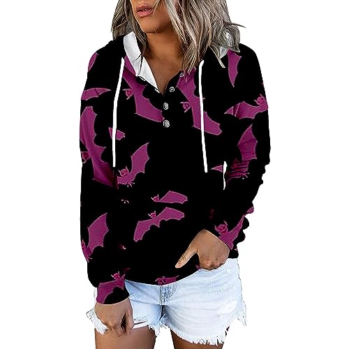 DABAOK Manta de Navidad con capucha y forro polar, estilo informal, de manga larga, con cordón y cordón para mujer, Morado., S