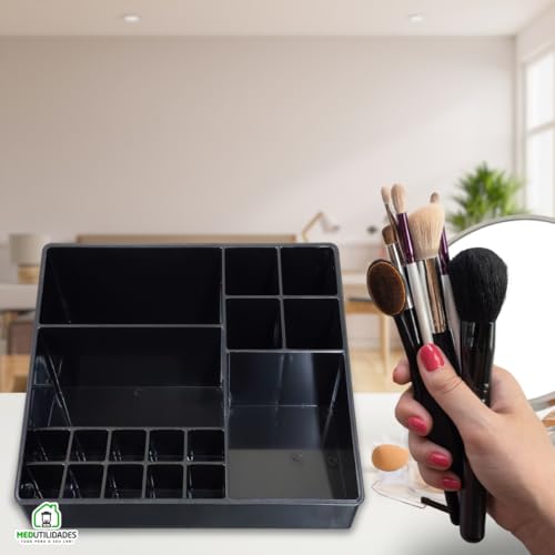 Organizador de Maquiagem Acr&iacute;lico com 17 Compartimentos para Cosm&eacute;ticos, Acess&oacute;rios e Pinc&eacute;is...