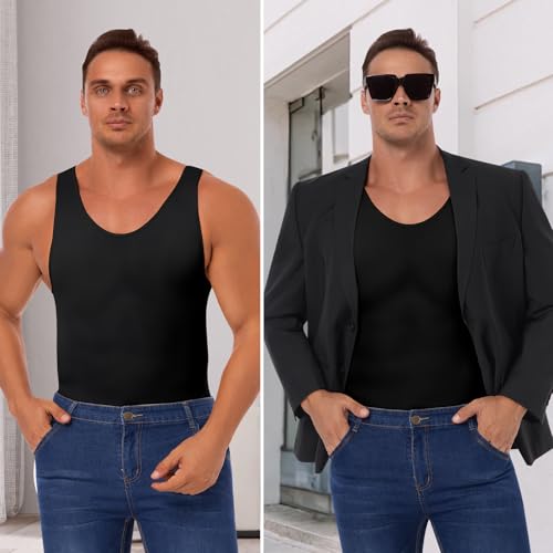Men's Full Body Shaper Tummy Control Shapewear Slimming Compression Underwear Bodysuit Undershirt Fajas Para Hombres4
