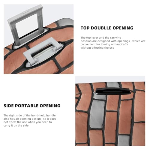 Brick Wall Print Elastic Washable Baggage Protector Universal Suitcase Cover Travel Luggage Cover 5