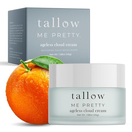 Tallow Me Pretty Ageless Cloud Cream, Powerful Nourishing Face Cream for Women, Improves Overall Texture & Boosts Skin Elasticity, Powered by Essential Fatty Acids, 1.7 Oz
