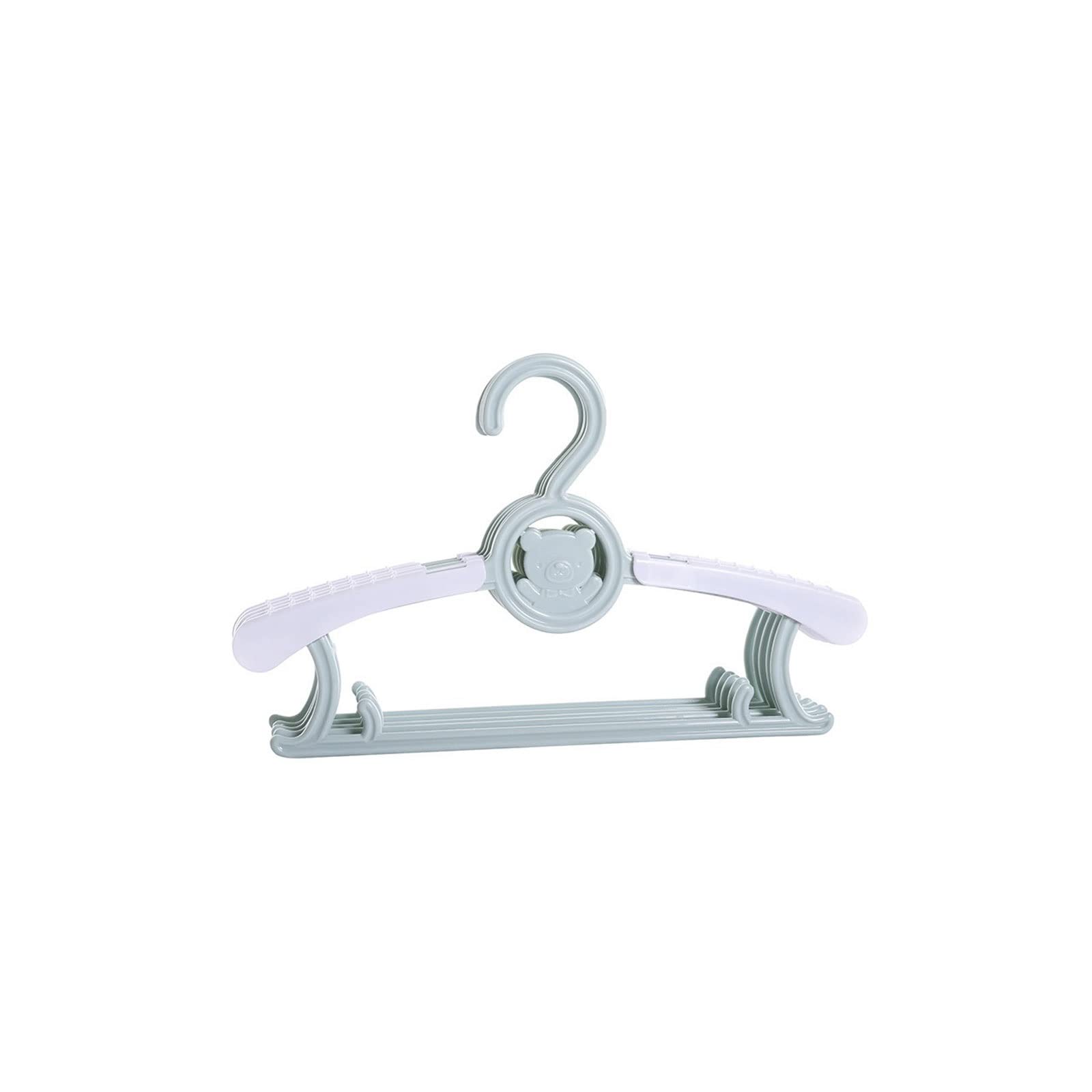JINGYAN Standard Hangers 10pcs Coats Hanger Organizer Clothes Flexible Racks Plastic Clothing Display Hangers(Green)