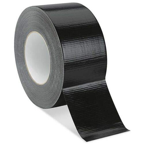 UKCable-Ties Premium Roll Black Duct Tape 48mm x 50m (2”), Heavy Duty Waterproof Cloth Gaffer Gaffa Book Binding Indoor Outdoor (5)