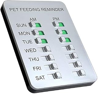 YARKOR Dog Feeding Reminder Magnetic Reminder Sticker,AM/PM Daily Indication Chart Feed Your Pets,Fridge