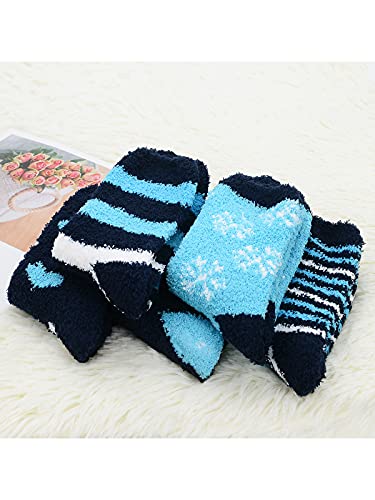 Century Star Womens Fuzzy Socks Super Soft Fluffy Socks Warm Cozy Socks Slipper Socks Sports Athletic Socks Gifts Socks For Christmas 5 Pairs Black Blue One Size #TOP2