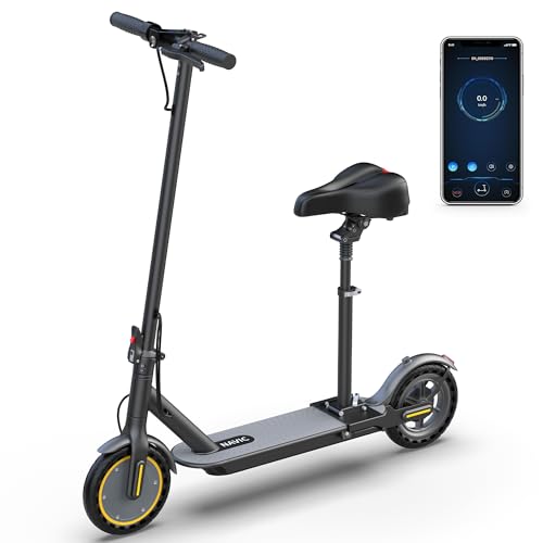 Image of NAVIC Electric Scooter - 8 inch Tires, 350W Peak Motor, Max Speed Up to 19MPH, 22 Miles Long-Range, Portable Foldable Commuting Scooter for Adults with Double Braking, Smart APP