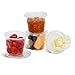 EDI [5.5 OZ, 100 Sets] Clear Disposable Plastic Portion Cups with Leakproof Lids | Jello Shot Condiment and Dipping Sauce Cups | Souffle Cups | BPA Free | Recyclable