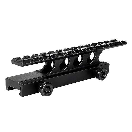 Paike Supporto per Riser, Supporto per telescopio ad Alto Profilo Base Riser Weaver Picatinny Rail 20 mm in Alluminio con 13 Slot per Guide Picatinny