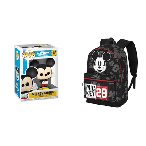 Funko Pop Disney Classici Topolino – Mini figura da collezione, Zaino Disney Topolino Year HS Fan 2.2 31×44 cm Nero
