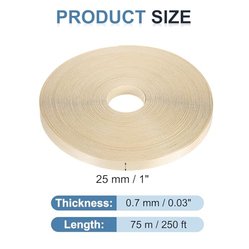 Cinta de abedul preencolada de 1 pulgada para cantos de madera contrachapada flexible 2