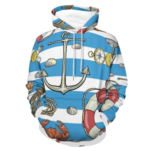 Sweat à capuche voile et bouée de sauvetage pour vos soirées mer