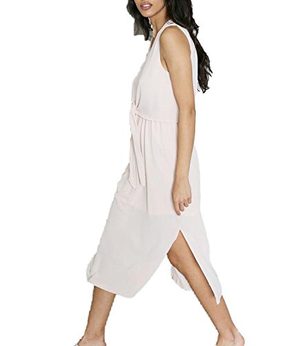 VERO MODA Women's Zen Bow Calf Dress, Peach Whip, Large