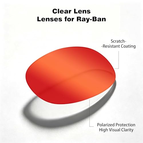 Image of YEIN Replacement Lenses for Ray-Ban Meta RW4006 /RW4012(50mm), Photochromic /Blue Light Blocking /Polarized Sunglasses Lenses