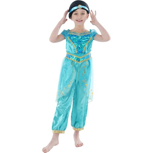 Disfraz Princesa para Niñas con Peluca Deluxe miniatura 4