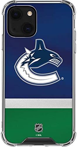 Skinit Clear Phone Case Compatible with iPhone 13 Mini - Officially Licensed NHL Vancouver Canucks Jersey Design