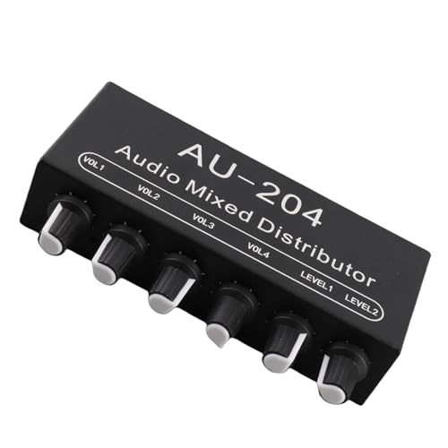 Caja divisora de audio estéreo Sorandy minipreamplificador con 4 salidas de auriculares 7