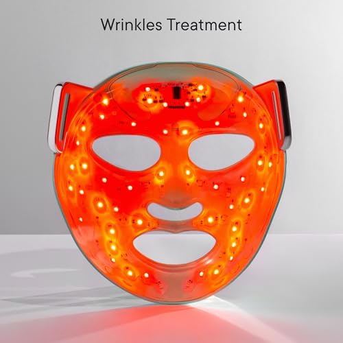 Image of Qure LED Light Therapy Mask for Face - FDA Cleared for Wrinkles & Acne Treatment with 3 Modes, 5 Facial Areas & 5 Lights: Red, Deep-Red, Blue, Amber & Infrared, 3-Min Daily, Eye-Protection, Smart App