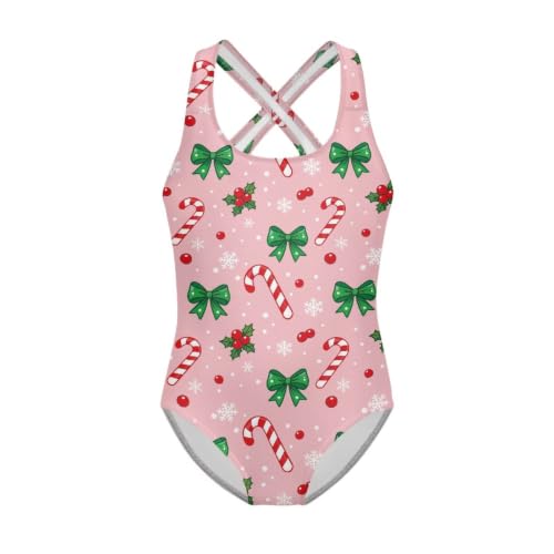 Image of Girls One Piece Swimsuits Quick Dry Beach Bathing Suit Crossback Swimwear 5-14 Years