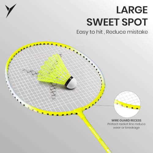 Image of Jaspo Proxcel-1102 Badminton Kit | Lightweight Metal Badminton Rackets with Shuttlecocks | Balanced Frame | Comfortable Grip for Powerful Smashes | Ideal for Beginners, Kids & Teens