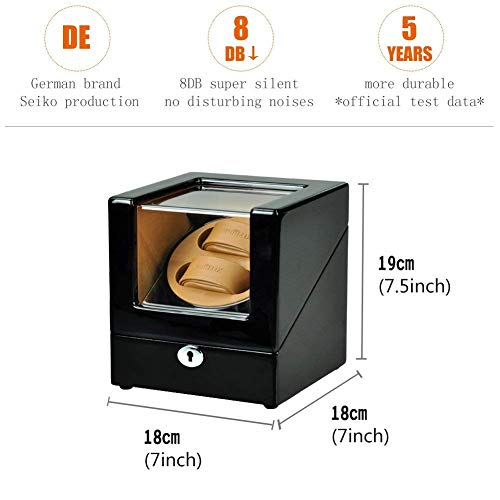 Watch winders for automatic watches en negro elegante con doble rotor selecto 4