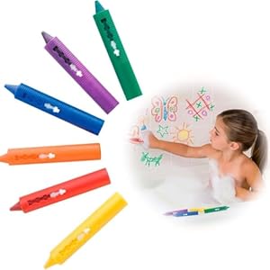 XUZOPIM 6 Piezas Lápices De Colores Para Baño Crayones De Baño Para Niños Crayones De Baño Lavables Multicolores Juguetes Para Bañera Y Ducha Para Niños Dibujar En Azulejos Y Cerámica