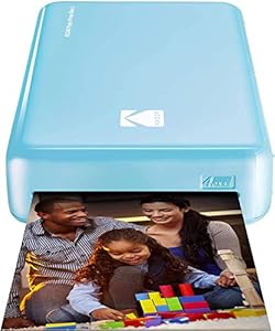 Kodak - Impresora fotográfica mini 2 HD, instantánea, inalámbrica y portátil, con tecnología de impresión patentada 4Pass, compatible con iOS y Android, azul