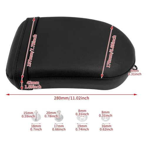 Cojín para asiento trasero de moto para viajar acompañado en tu Rebel CMX500 o CMX300 6